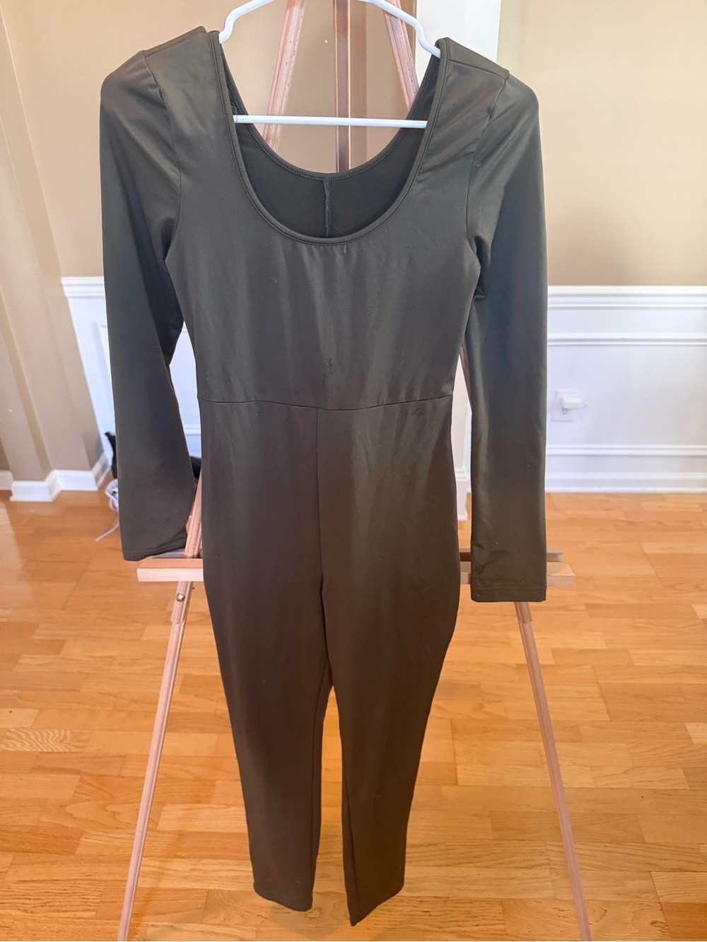 Amazon Essentials Olive Green Long-Sleeve Jumpsuit